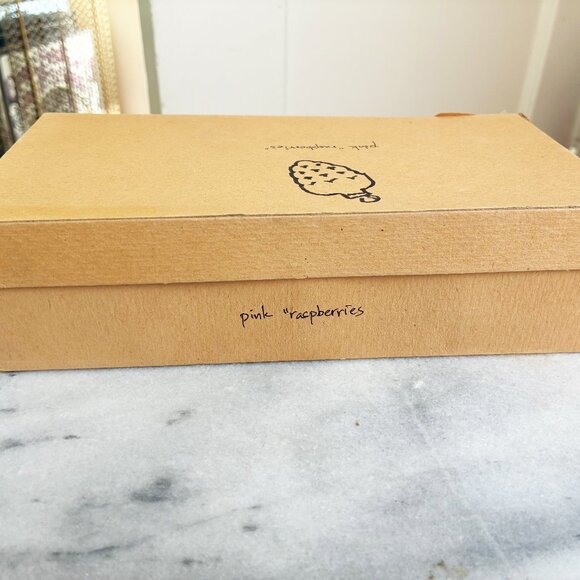 Vintage Boxed Set/8 Shiny Brite Grapes Berries Glass Christmas Ornament Pink - Picture 12 of 12